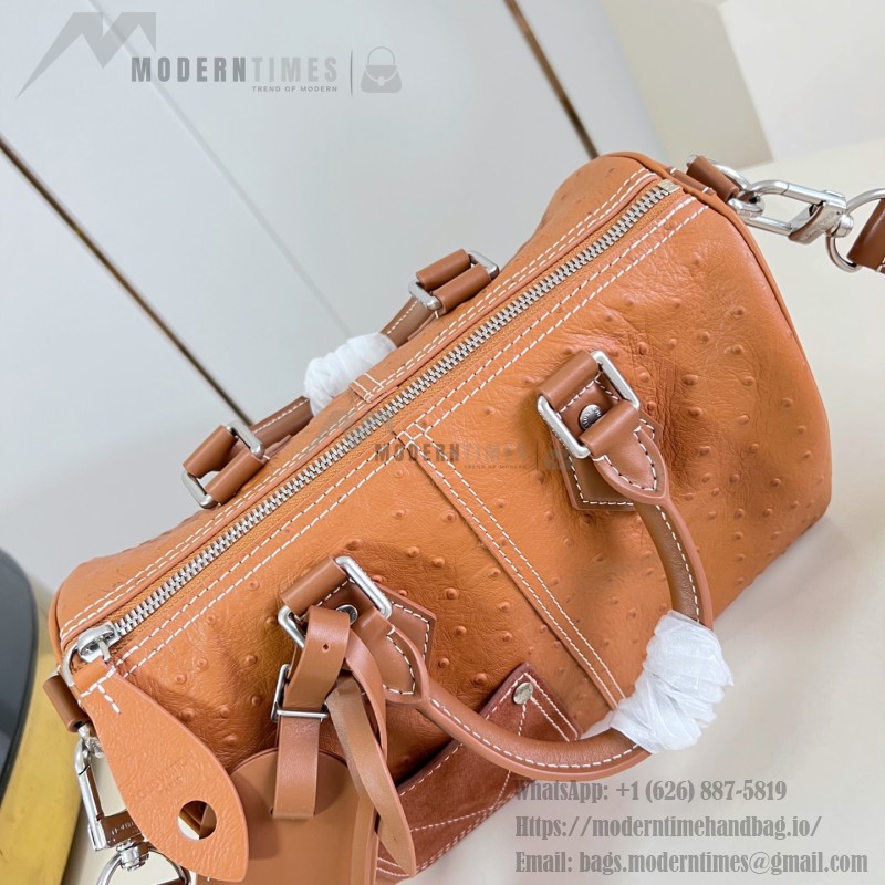 Louis Vuitton Speedy P9 Bandoulière 25 Monogram leather handbag N89119 with polished metal hardware and lambskin lining