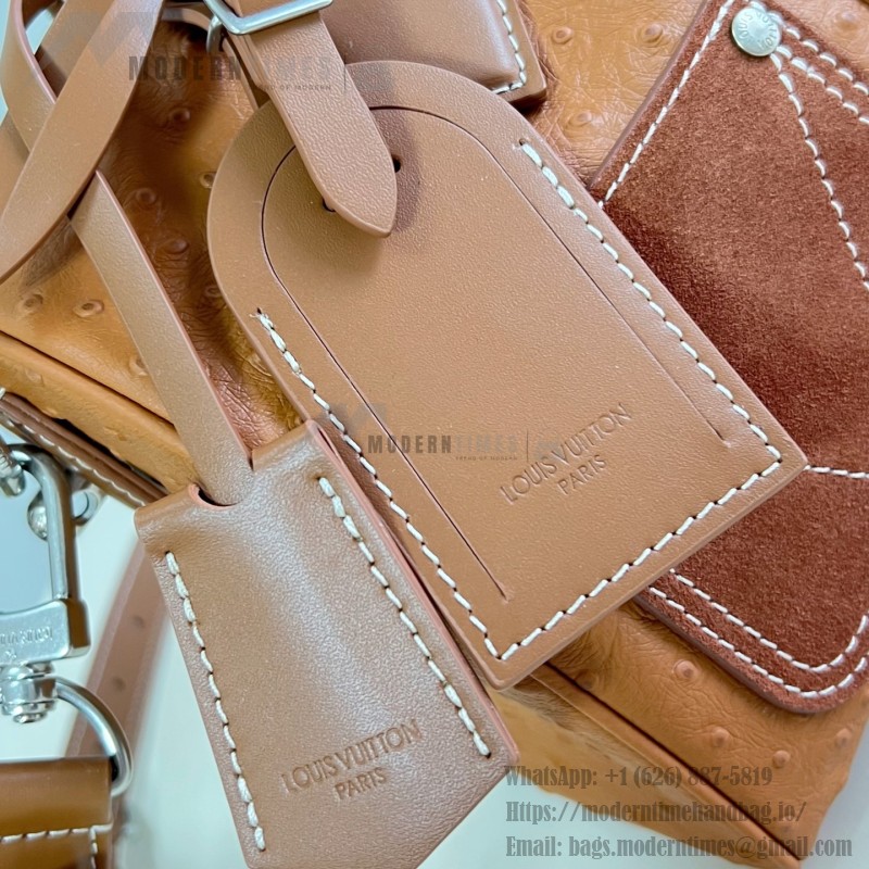 Louis Vuitton Speedy P9 Bandoulière 25 Monogram leather handbag N89119 with polished metal hardware and lambskin lining
