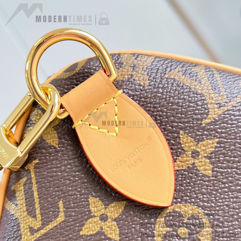 Louis Vuitton Speedy Soft 30 Paris À Vélo Monogram handbag M27512 with Nanogram shoulder strap round charm and nylon pouch