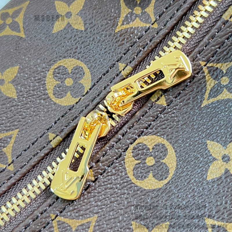 Louis Vuitton Speedy Soft 30 Paris À Vélo Monogram handbag M27512 with Nanogram shoulder strap round charm and nylon pouch