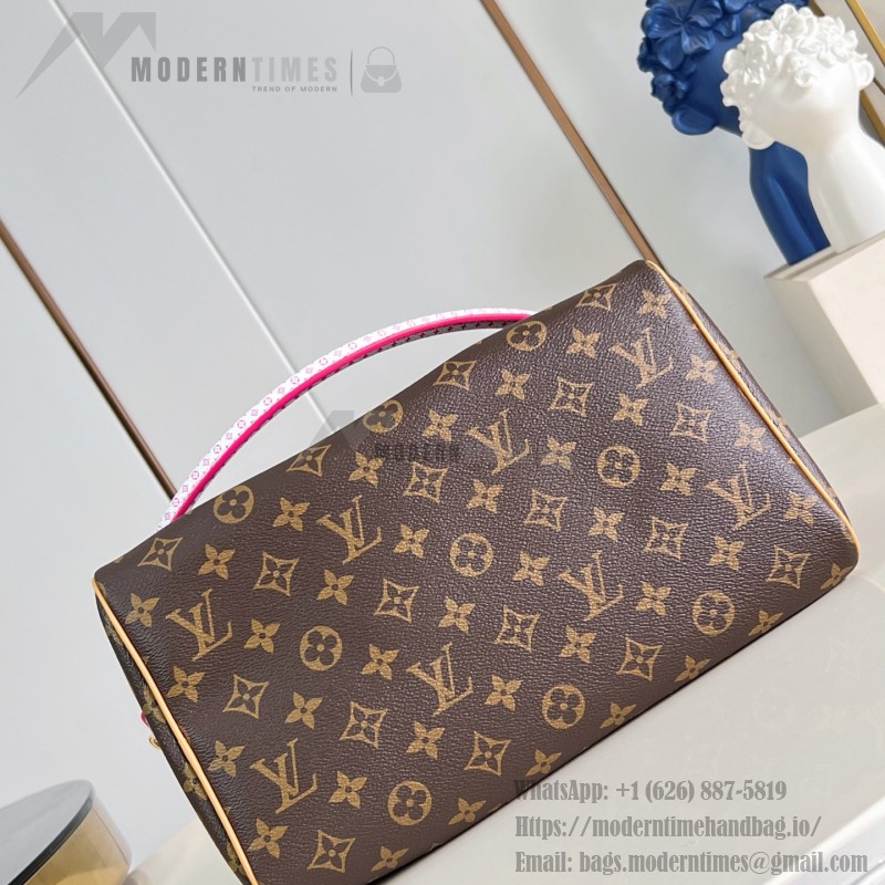 Louis Vuitton Speedy Soft 30 Paris À Vélo Monogram handbag M27512 with Nanogram shoulder strap round charm and nylon pouch