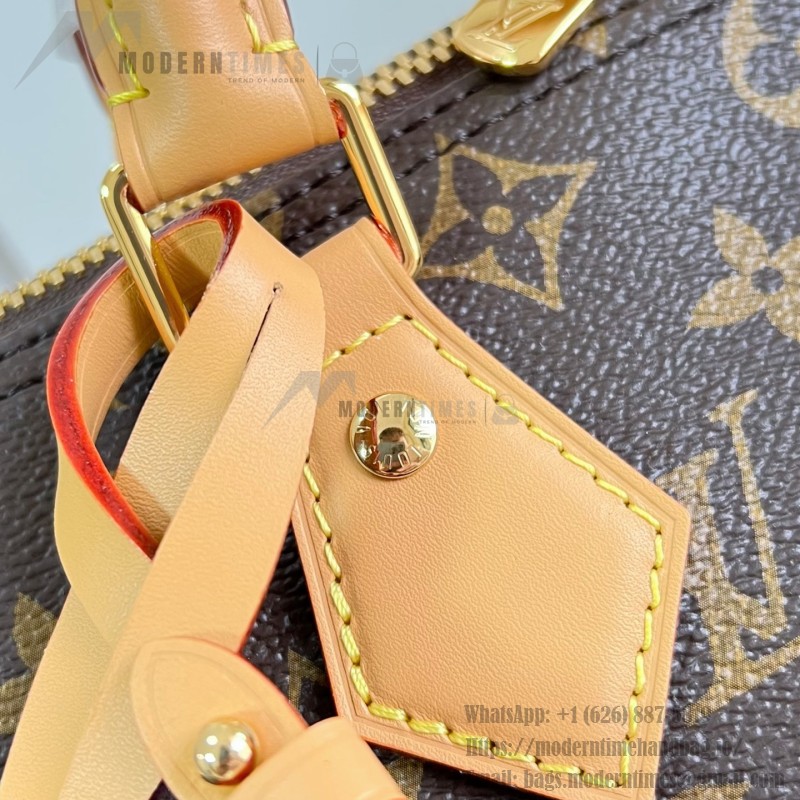 Louis Vuitton Speedy Soft 30 Paris À Vélo Monogram handbag M27512 with Nanogram shoulder strap round charm and nylon pouch