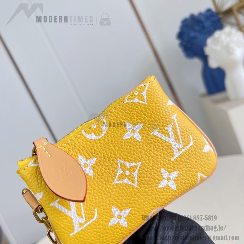Louis Vuitton Speedy P9 Bandoulière 20 glossy cowhide leather handbag M28186 in yellow and bright red with rolled handles and adjustable shoulder strap