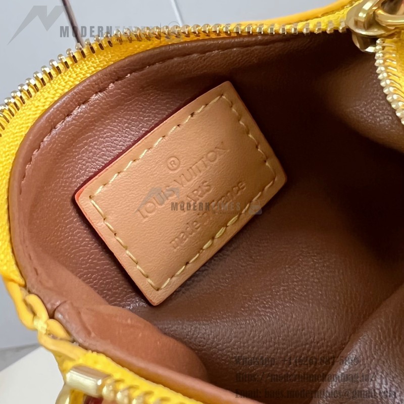 Louis Vuitton Speedy P9 Bandoulière 20 glossy cowhide leather handbag M28186 in yellow and bright red with rolled handles and adjustable shoulder strap