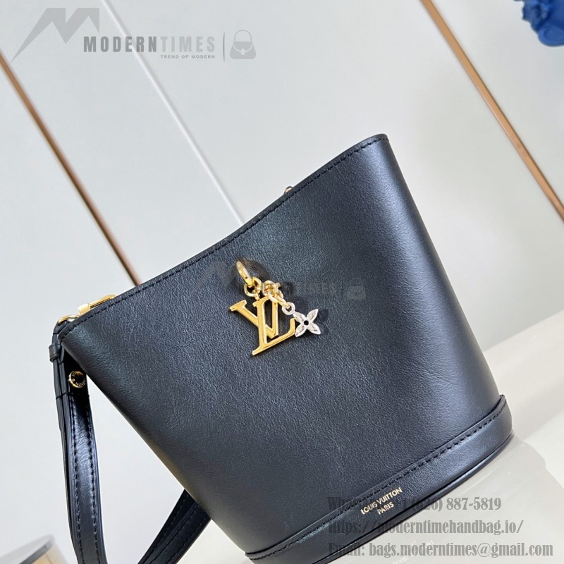 Louis Vuitton LV Bloom Mini Hobo M27260 smooth leather handbag with LV letter and Monogram Flower details