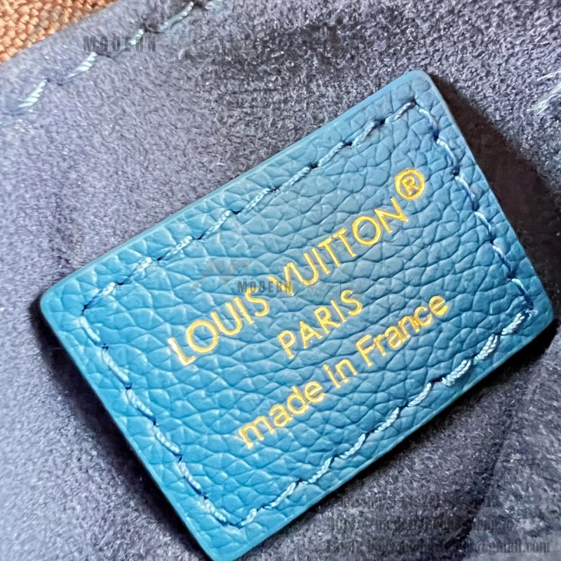 Louis Vuitton All In BB M27370 Low Key grained leather bucket bag with LV padlock and detachable Monogram pouch