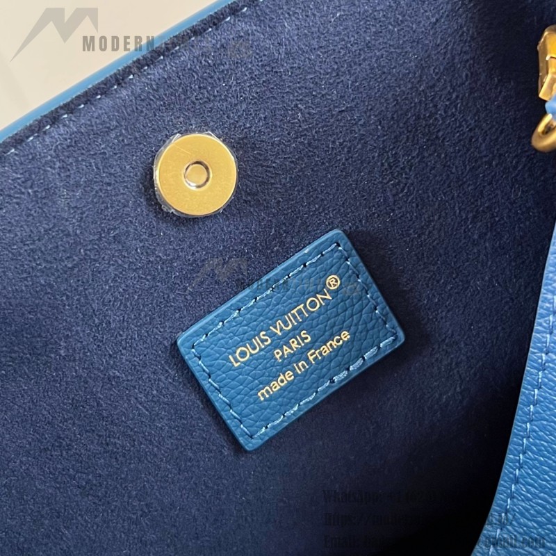 Louis Vuitton All In BB M27370 Low Key grained leather bucket bag with LV padlock and detachable Monogram pouch