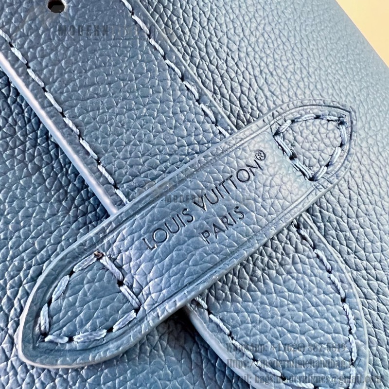Louis Vuitton All In BB M27370 Low Key grained leather bucket bag with LV padlock and detachable Monogram pouch