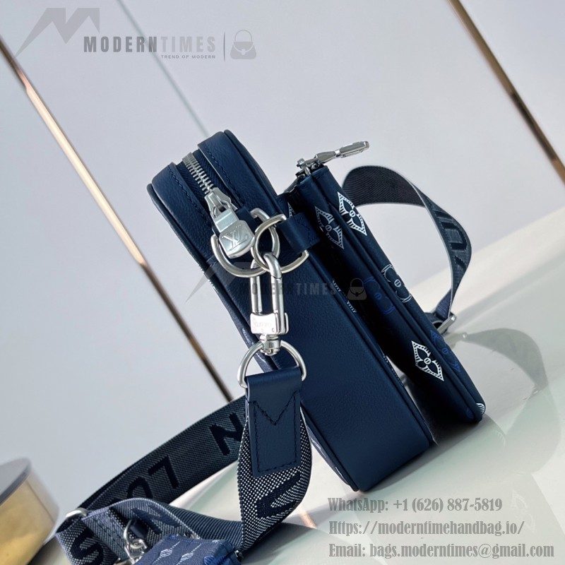 Louis Vuitton Trio Messenger M28618 Monogram Shadow leather messenger bag with detachable coin pouch