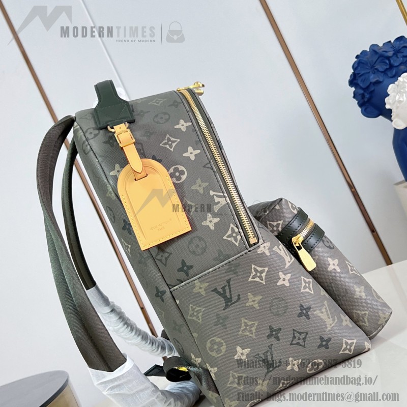 Louis Vuitton Discovery PM M29769 Monogram Surplus backpack with leather trim and front zip pocket