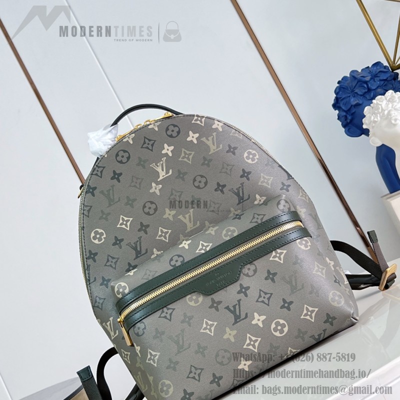 Louis Vuitton Discovery PM M29769 Monogram Surplus backpack with leather trim and front zip pocket
