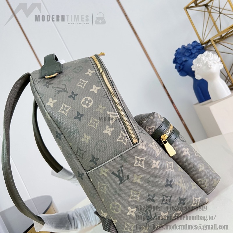 Louis Vuitton Discovery PM M29769 Monogram Surplus backpack with leather trim and front zip pocket