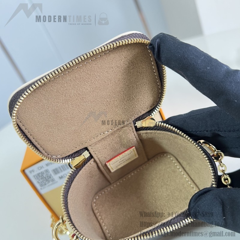 Louis Vuitton Micro Vanity M03772 Monogram canvas mini handbag with metal chain strap