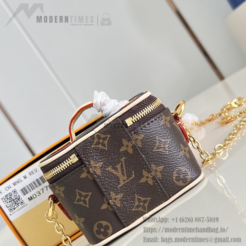 Louis Vuitton Micro Vanity M03772 Monogram canvas mini handbag with metal chain strap