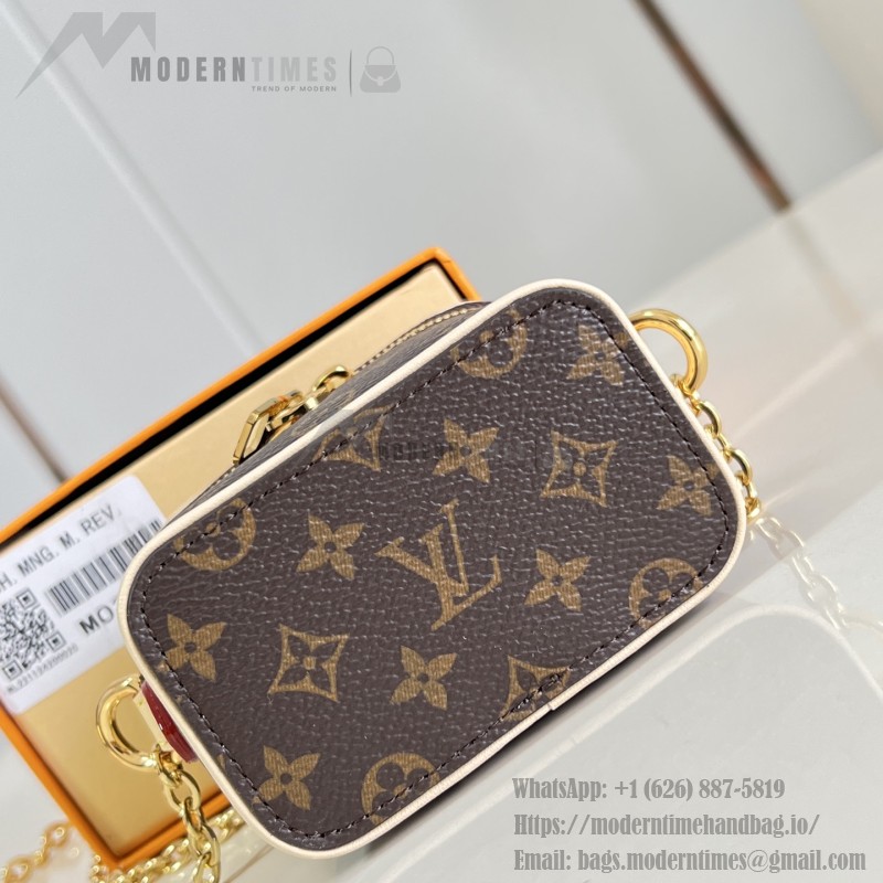 Louis Vuitton Micro Vanity M03772 Monogram canvas mini handbag with metal chain strap