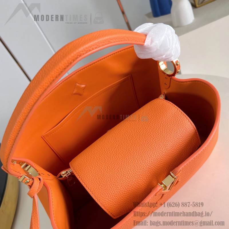Louis Vuitton Capucines Souple Large M26259 smooth leather handbag with top handles and removable shoulder strap