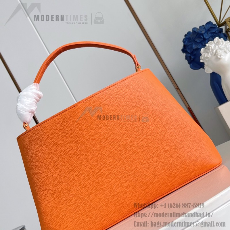 Louis Vuitton Capucines Souple Large M26259 smooth leather handbag with top handles and removable shoulder strap