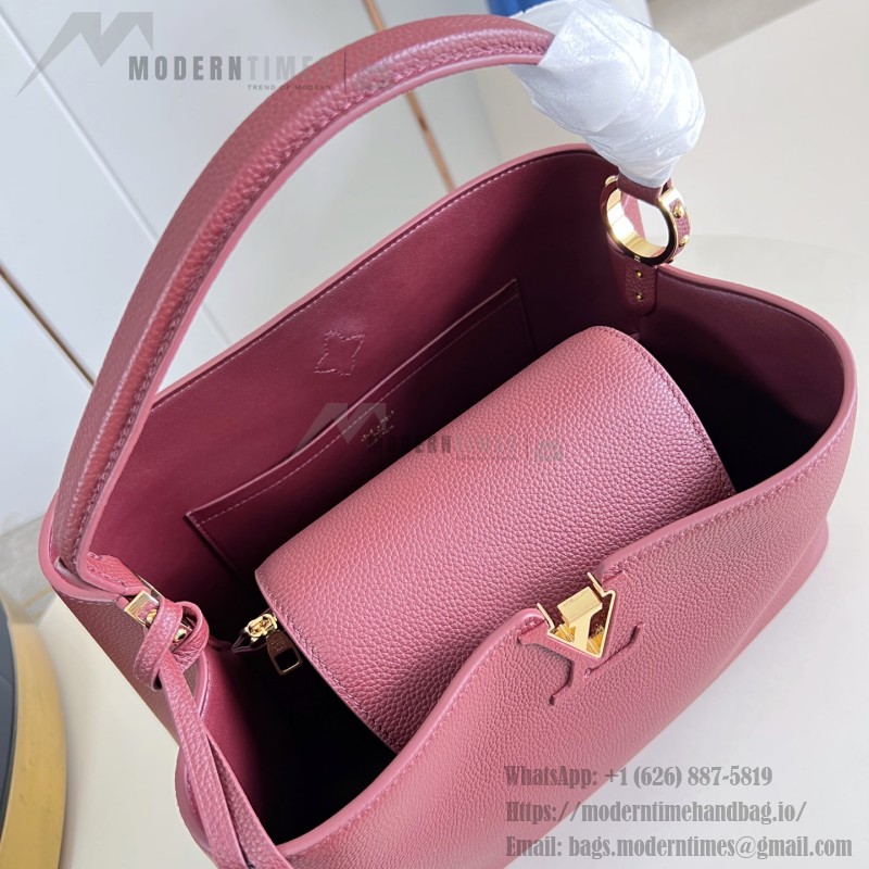 Louis Vuitton Capucines Souple Large M26259 smooth leather handbag with top handles and removable shoulder strap