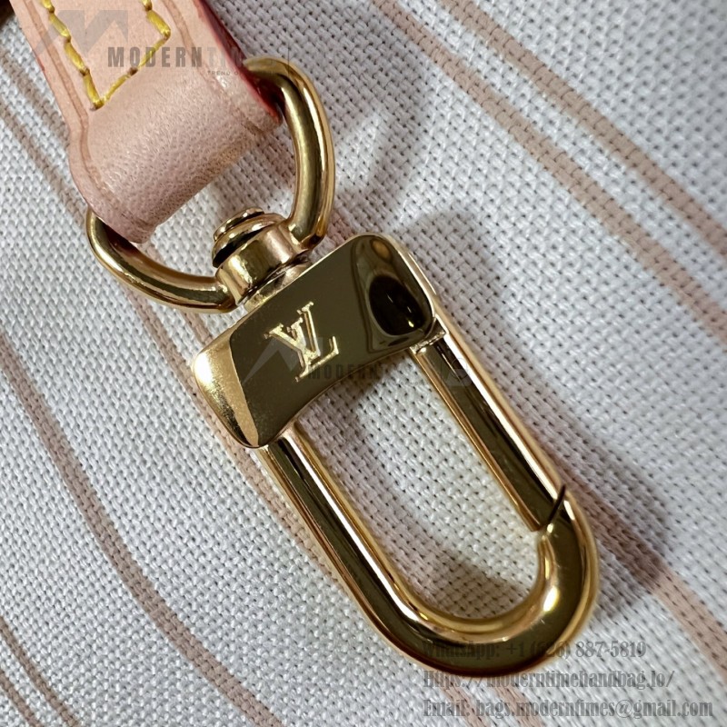 Louis Vuitton Neverfull GM N40602 Damier Ebene canvas tote bag with steel hardware and detachable zip pouch