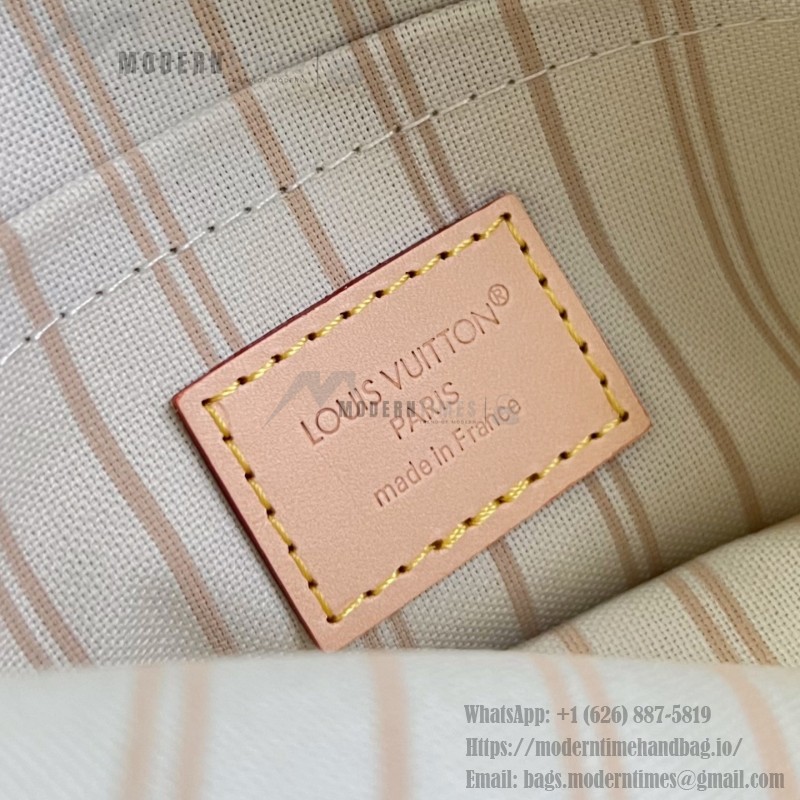 Louis Vuitton Neverfull GM N40602 Damier Ebene canvas tote bag with steel hardware and detachable zip pouch