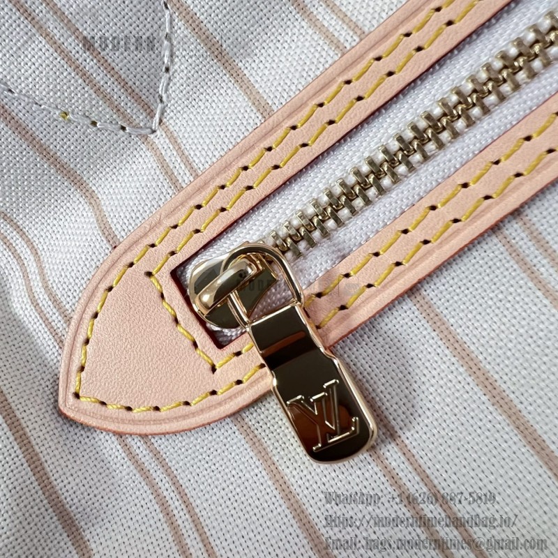 Louis Vuitton Neverfull GM N40602 Damier Ebene canvas tote bag with steel hardware and detachable zip pouch