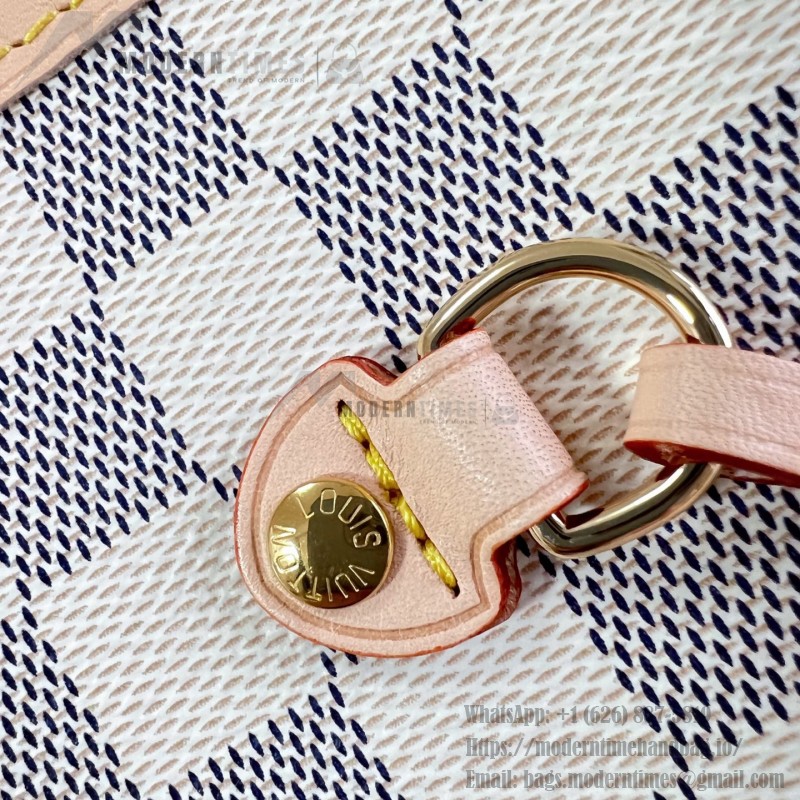 Louis Vuitton Neverfull GM N40602 Damier Ebene canvas tote bag with steel hardware and detachable zip pouch