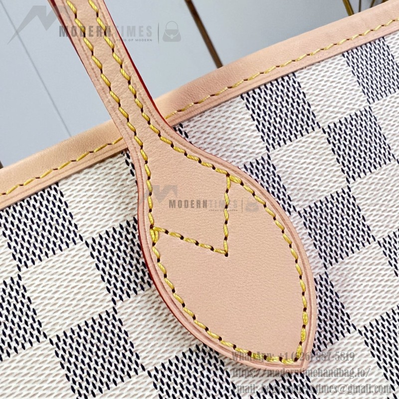 Louis Vuitton Neverfull GM N40602 Damier Ebene canvas tote bag with steel hardware and detachable zip pouch