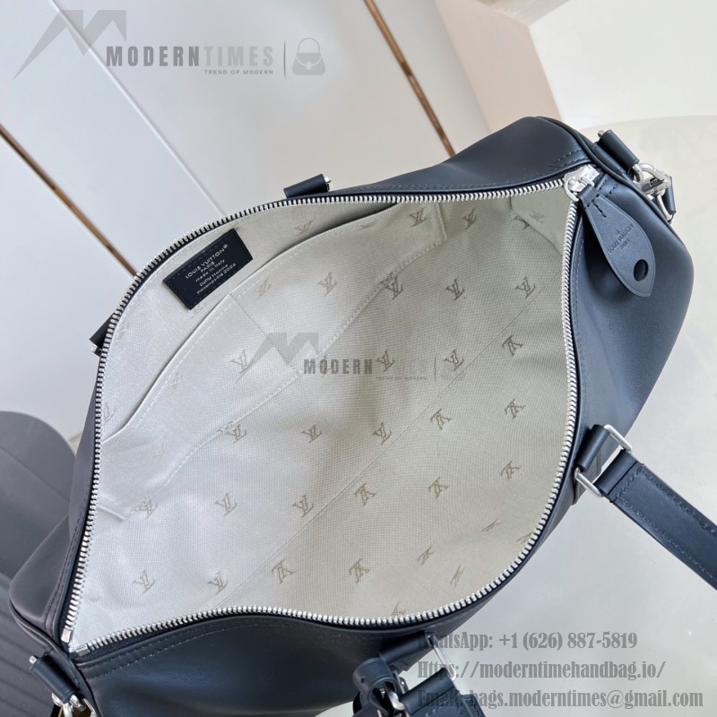 Louis Vuitton Needle M28000 Monogram canvas handbag with leather side bands and top handle