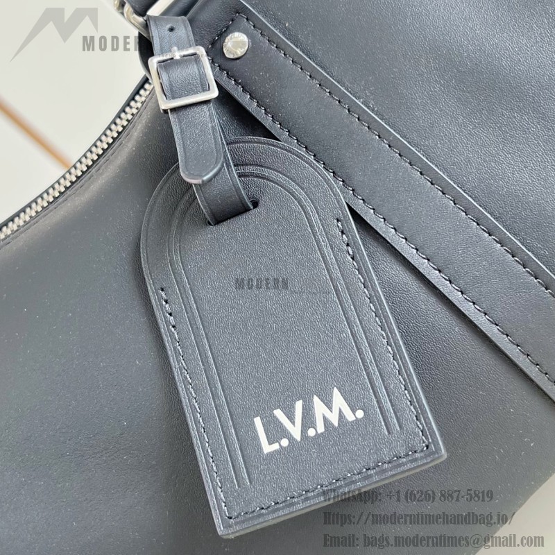 Louis Vuitton Needle M28000 Monogram canvas handbag with leather side bands and top handle