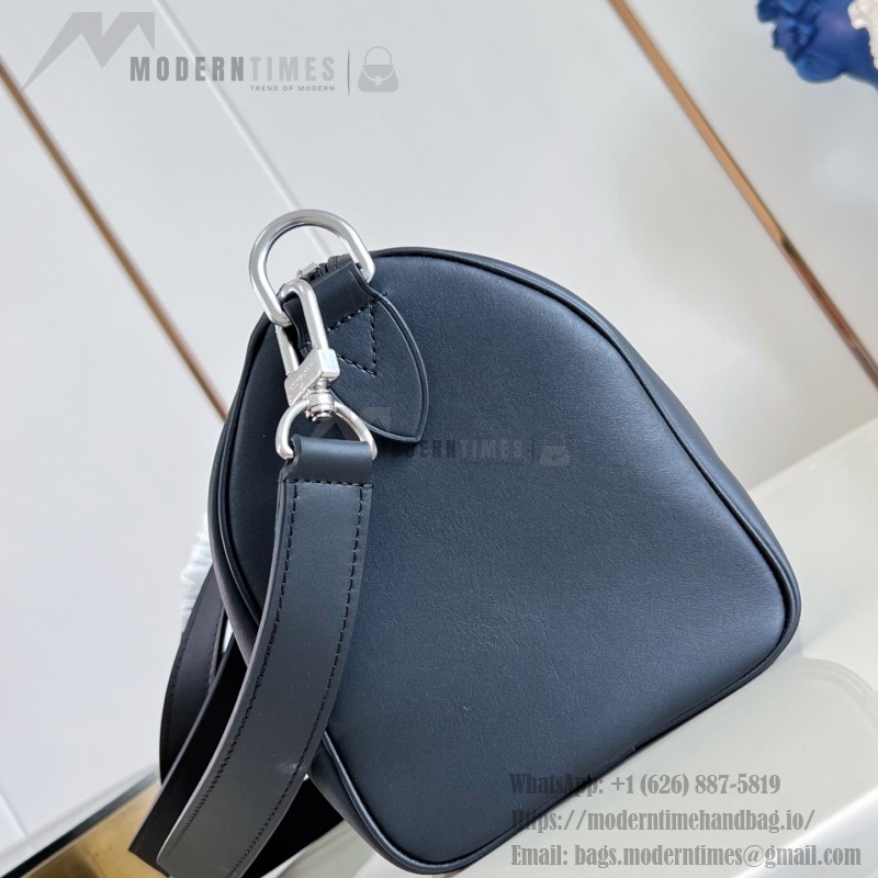 Louis Vuitton Needle M28000 Monogram canvas handbag with leather side bands and top handle