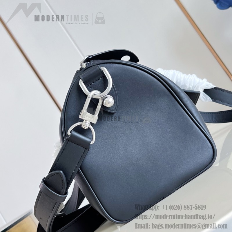Louis Vuitton Needle M28000 Monogram canvas handbag with leather side bands and top handle