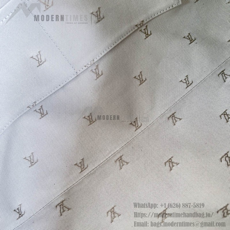 Louis Vuitton Needle M28000 Monogram canvas handbag with leather side bands and top handle