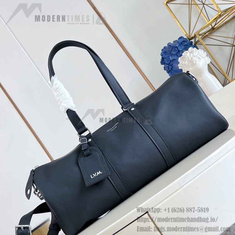Louis Vuitton Needle M28000 Monogram canvas handbag with leather side bands and top handle