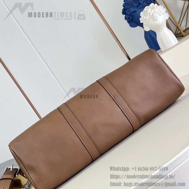 Louis Vuitton Needle M28000 Monogram canvas handbag with leather side bands and top handle