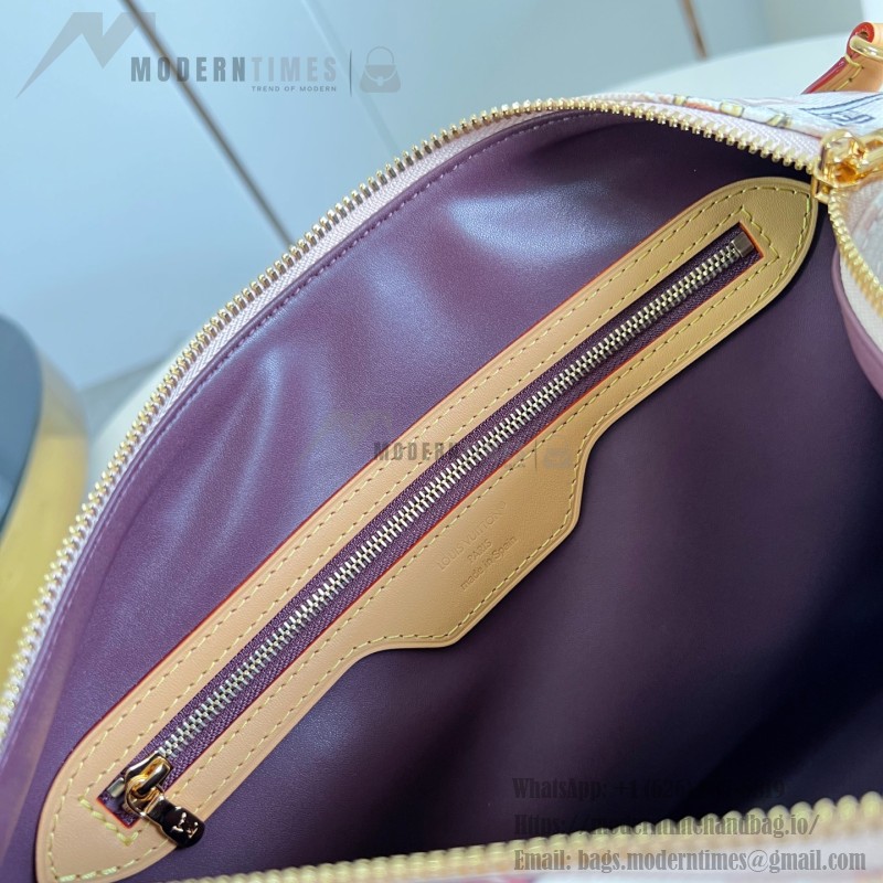 Louis Vuitton Getaway Speedy 30 Soft M29377 Flight Mode canvas handbag with horizontal print and detachable key holder
