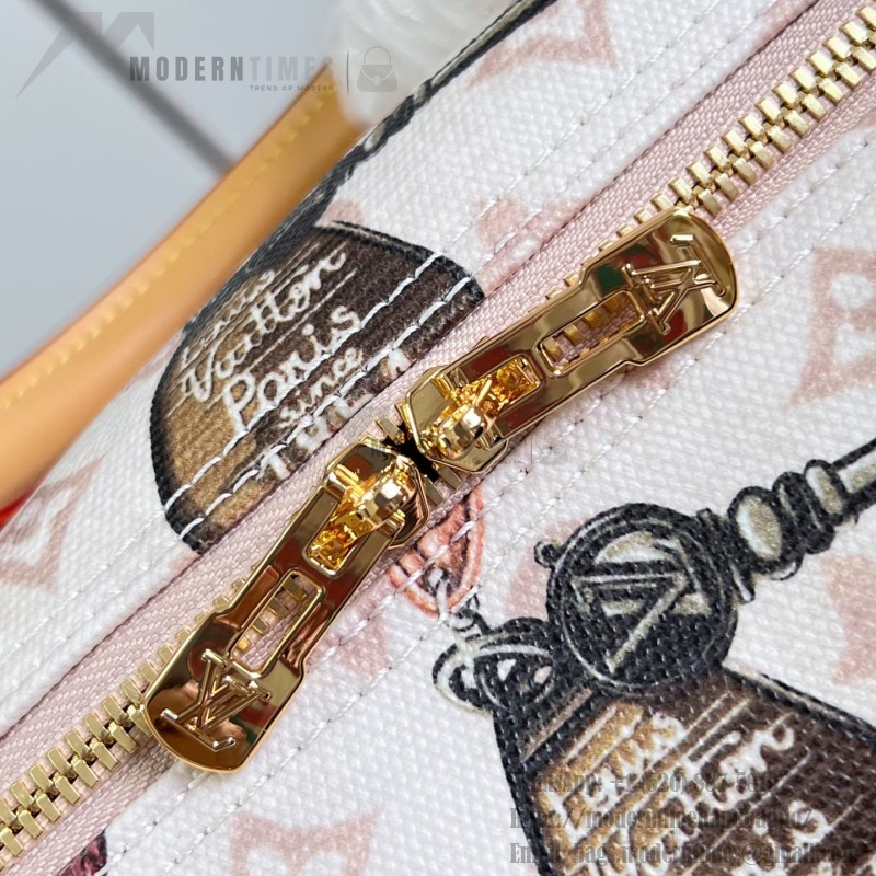  Louis Vuitton Getaway Speedy 30 Soft M29377 Flight Mode canvas handbag with horizontal print and detachable key holder