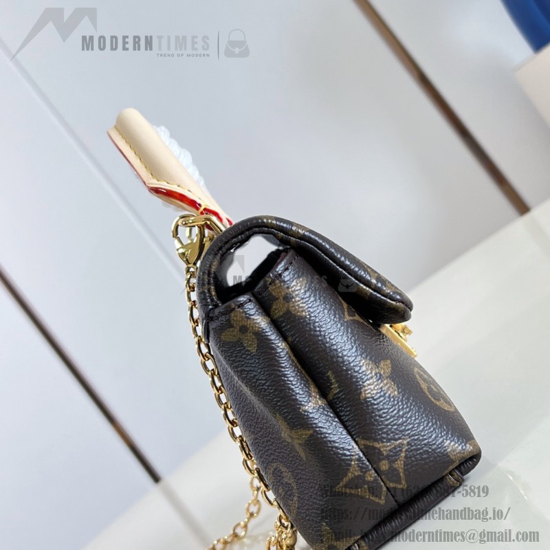 Louis Vuitton Nano Madeleine M28426 Monogram canvas handbag with adjustable chain, Monogram Flower charms, and S-lock closure