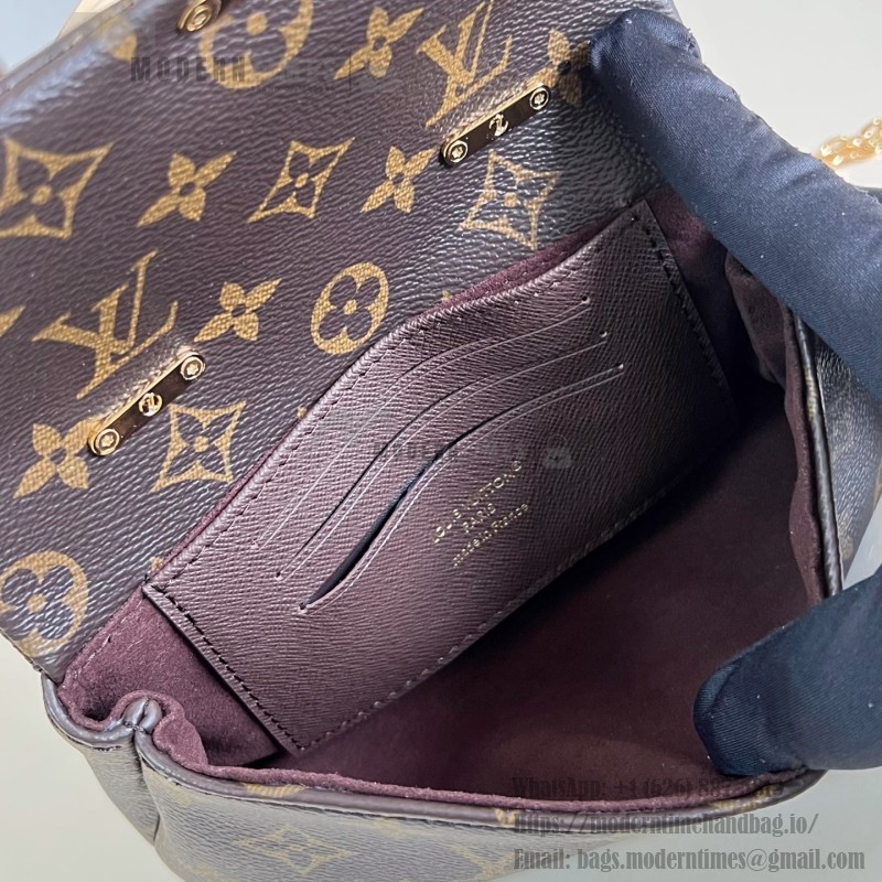 Louis Vuitton Nano Madeleine M28426 Monogram canvas handbag with adjustable chain, Monogram Flower charms, and S-lock closure