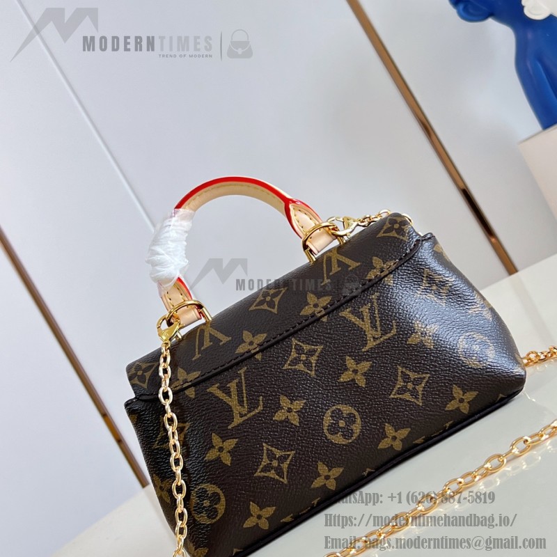 Louis Vuitton Nano Madeleine M28426 Monogram canvas handbag with adjustable chain, Monogram Flower charms, and S-lock closure
