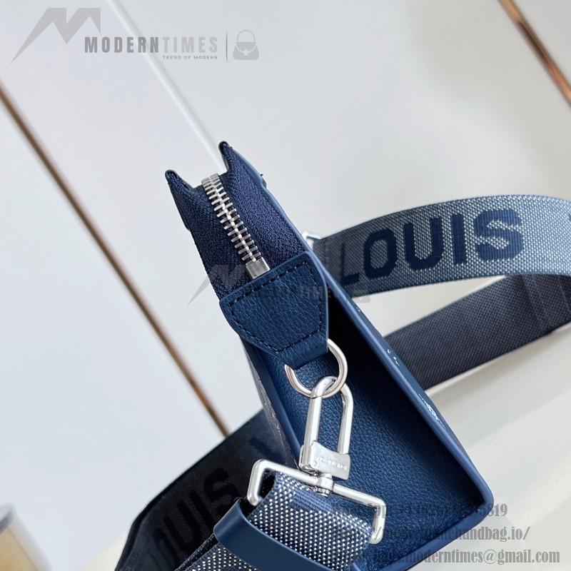 Louis Vuitton Gaston Mini M28818 Monogram Shadow leather crossbody bag with gradient print, woven strap, and detachable card holder