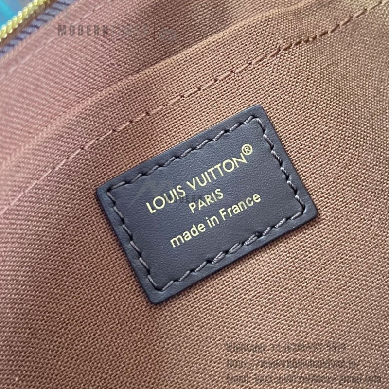 Louis Vuitton Neverfull MM M28918 Monogram Eden floral canvas tote bag with cowhide leather trim and adjustable side laces
