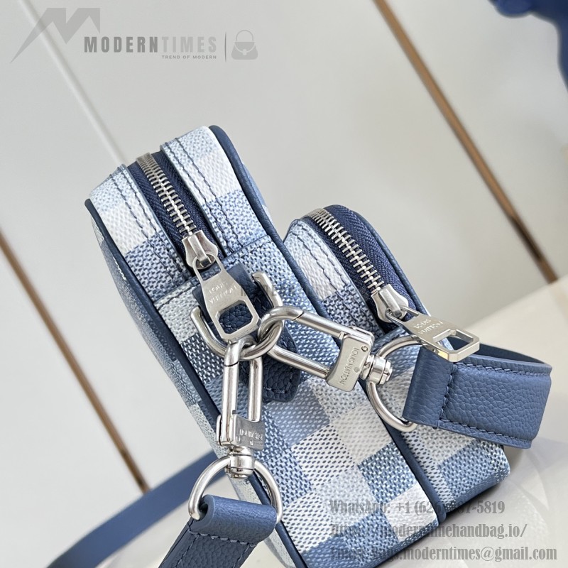  Louis Vuitton Nil M28606 Damoflage coated canvas crossbody bag with camouflage Damier pattern, detachable top handle, and adjustable wide strap