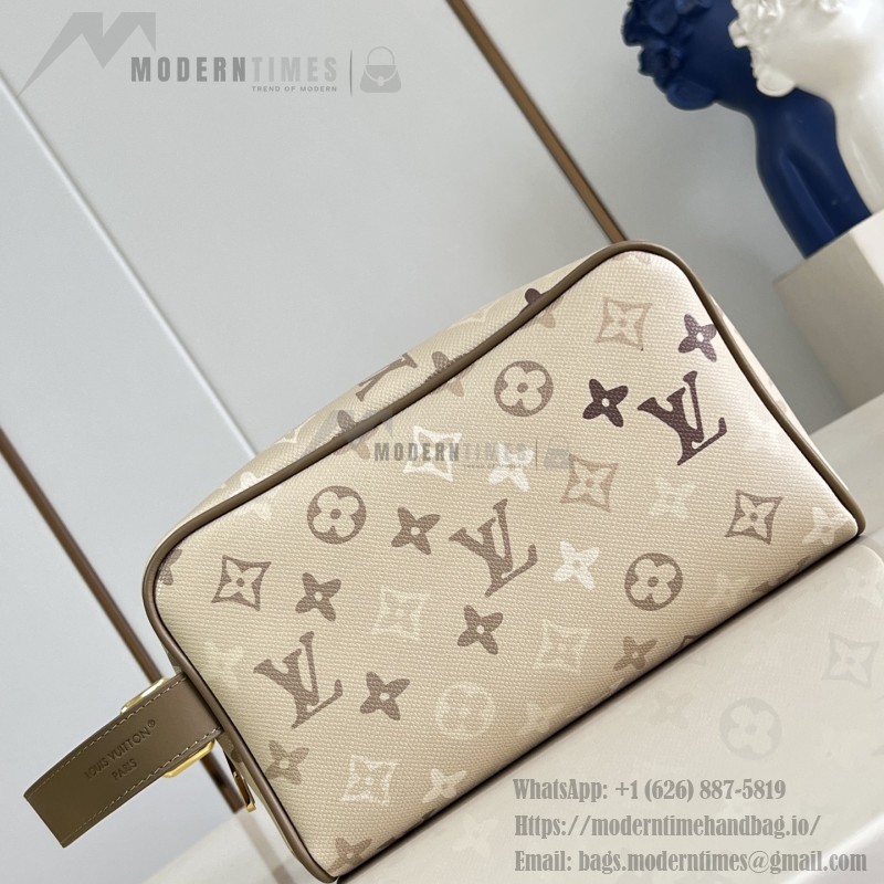  Louis Vuitton Locker Dopp Kit M29426 Monogram Surplus Canvas Toiletry Bag with Embossed Monogram Pattern