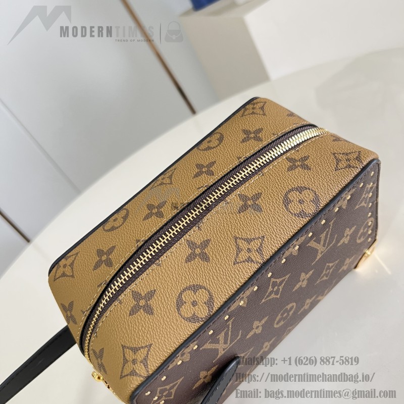 Louis Vuitton Locker Dopp Kit M29313 Monogram Canvas Toiletry Bag with Metal Corner Protectors