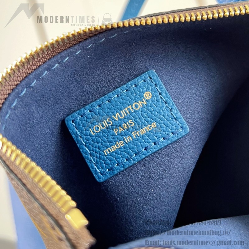  Louis Vuitton Low Key Hobo MM M28220 Soft Calfskin Leather Shoulder Bag with Signature Padlock
