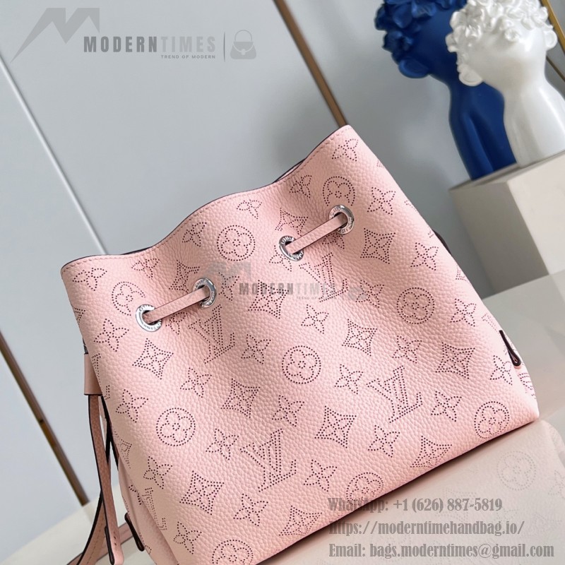 Louis Vuitton Bella Handbag M23195 in Mahina Monogram Perforated Leather with Braided Chain and Coin Purse