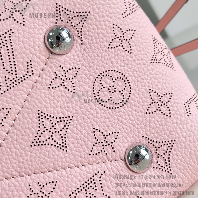Louis Vuitton Bella Handbag M23195 in Mahina Monogram Perforated Leather with Braided Chain and Coin Purse