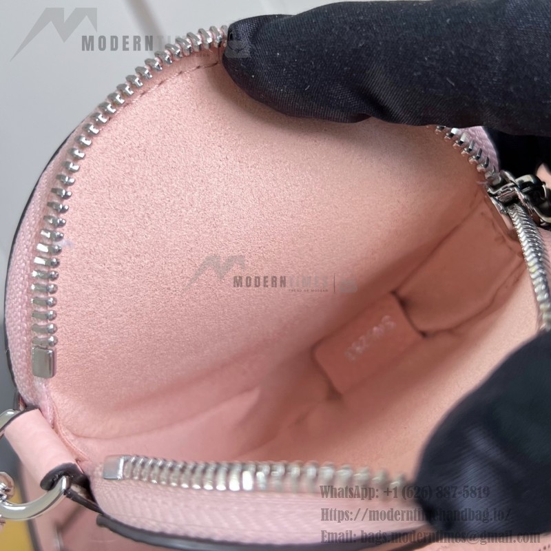 Louis Vuitton Bella Handbag M23195 in Mahina Monogram Perforated Leather with Braided Chain and Coin Purse