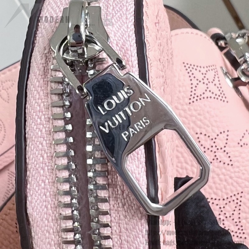 Louis Vuitton Bella Handbag M23195 in Mahina Monogram Perforated Leather with Braided Chain and Coin Purse
