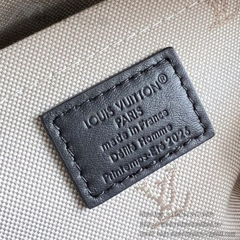 Louis Vuitton Keepall Cargo Bandoulière 35 M28100 Black Soft Calfskin Leather Travel Bag with Front Zip Pocket